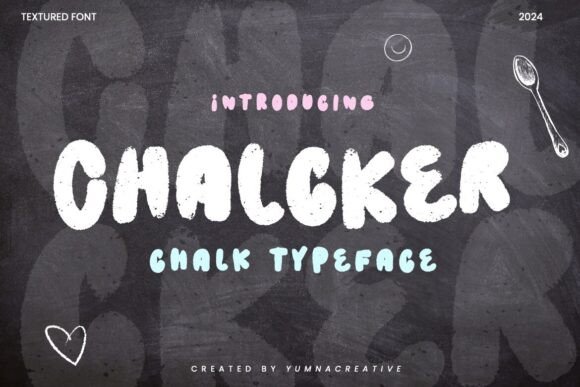 Chalcker: A Display Font with Chalkboard Charm for Editorial Design