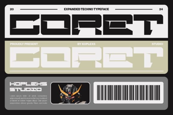 Coret: A Futuristic Display Font for Bold Digital Branding