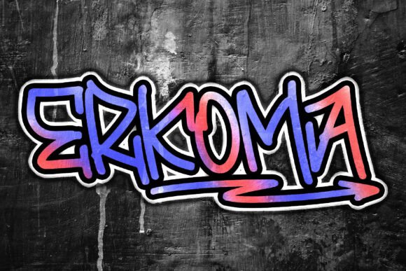 Erkoma Font: Bold Graffiti Style for Business Branding