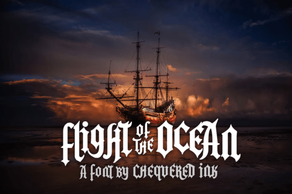 Flight of the Ocean: A Display Font That Elevates Brand Campaigns with Handcrafted Flair