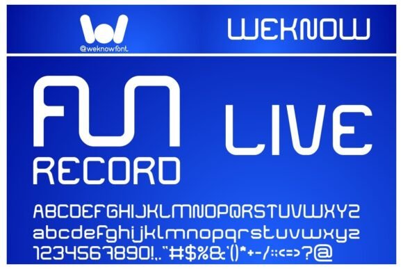 Funrecord Live: A Futuristic Display Font for Modern Digital Campaigns