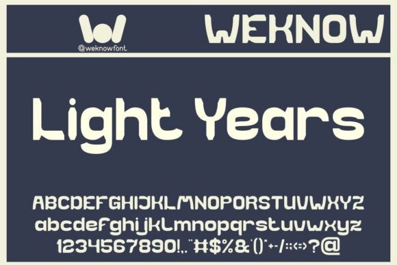 Light Years Font: Retro-Future Display Typography