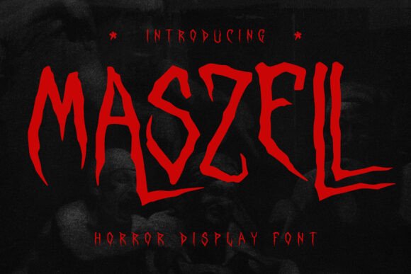 Maszell Font: Bold Display Type for Spooky Crafts