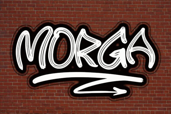 Morga Font: Bold Brush Style for Handmade Labels