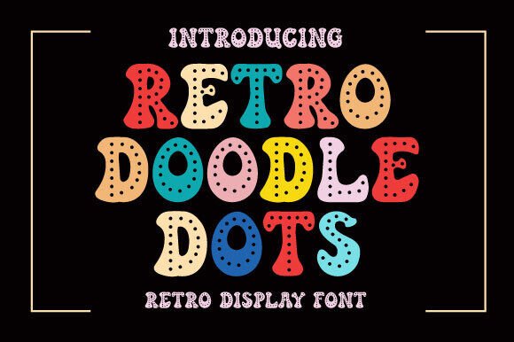 Retro Doodle Dots Font for Playful Craft Projects