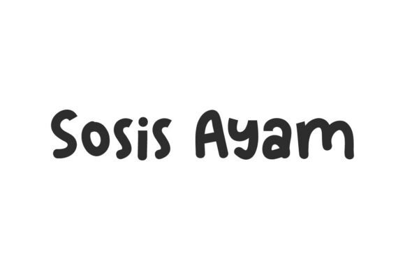 Sosis Ayam Font: Playful Branding for Small Businesses
