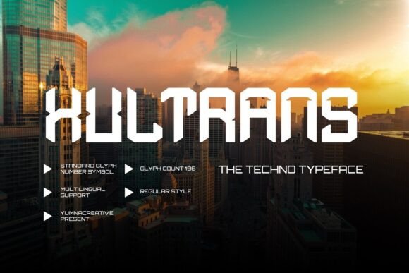Xultrans: The Display Font That Powers Techno-Inspired Campaigns