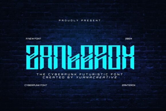 Zanterox: A Cyberpunk-Inspired Display Font for Crafters and Makers