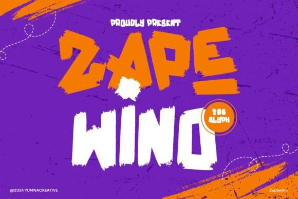 Zapewino: A Textured Brush Font for Business Branding